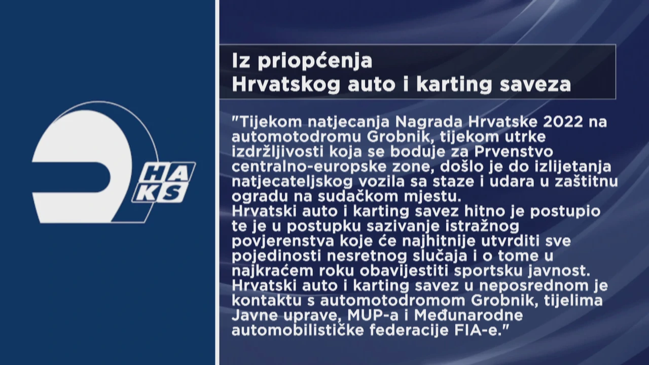 Iz priopćenja Hrvatskog auto i karting saveza