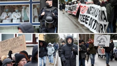 Prosvjed ispred HZJZ-a u Zagrebu