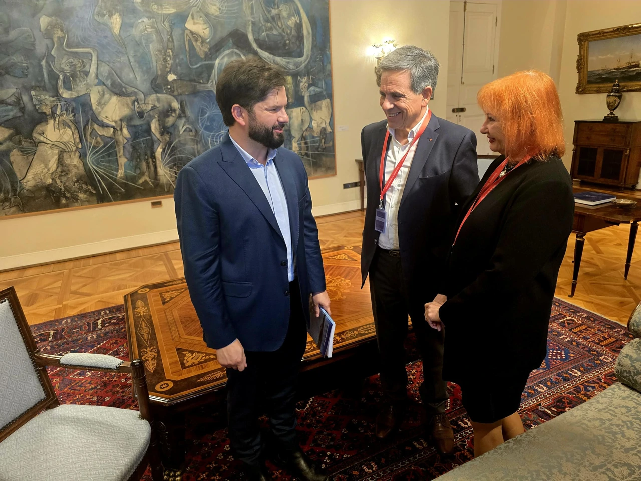 Gabriel Boric, Guillermo Mimica, Željka Lovrenčić