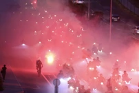 Karusel Torcide splitskim ulicama dan uoči derbija Hajduka i Dinama, Foto: Ivo Čagalj/PIXSELL