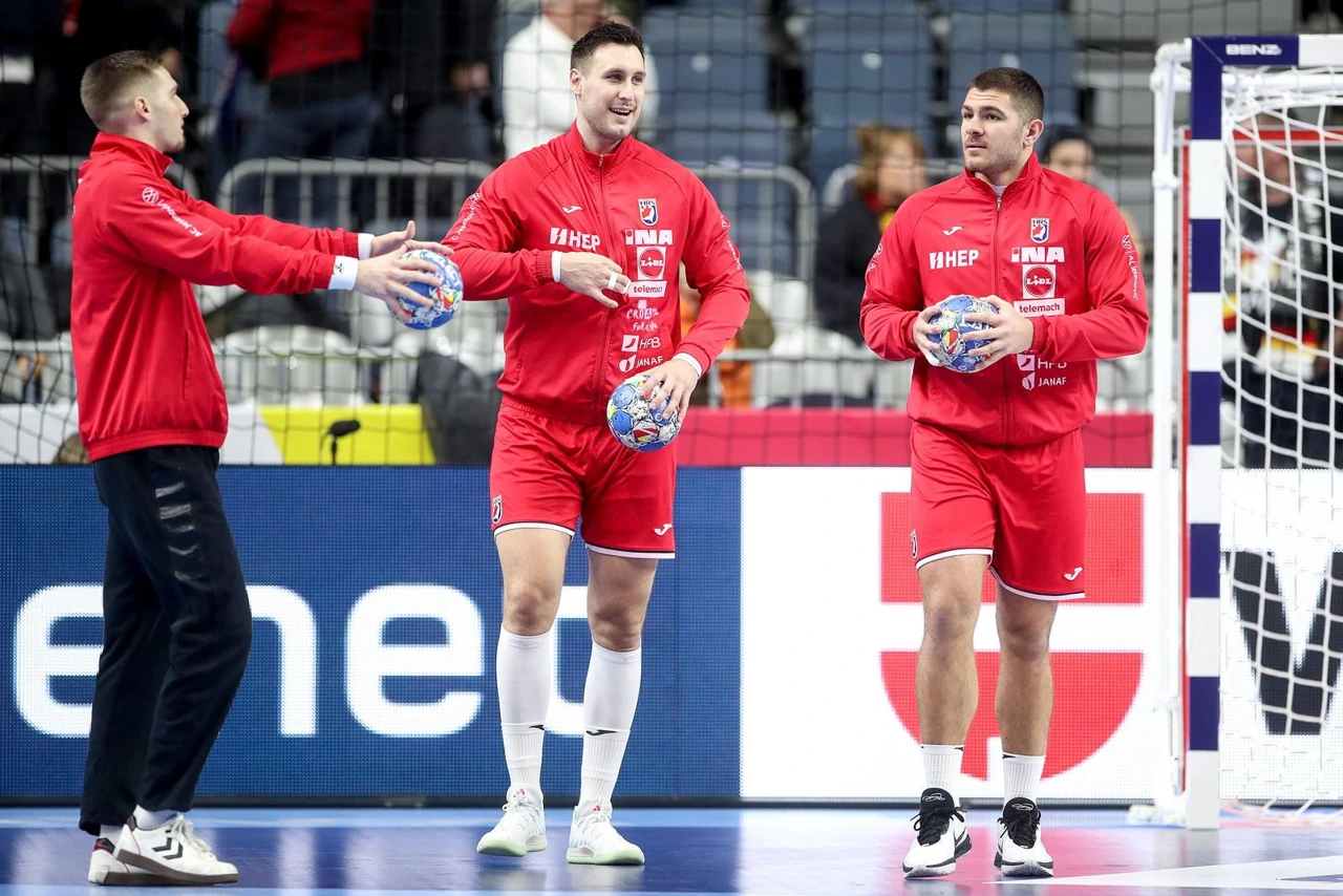 Zagrijavanje uoči utakmice s Francuzima, Foto: Sanjin Strukić/PIXSELL