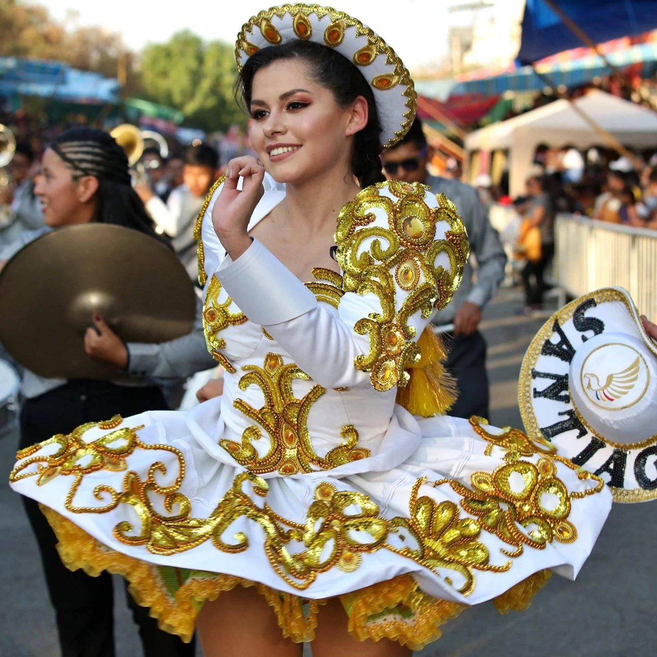 Andrea Quiroga en el carnaval de Oruro, Foto: fotografía cedida/Andrea Quiroga Yankovic 