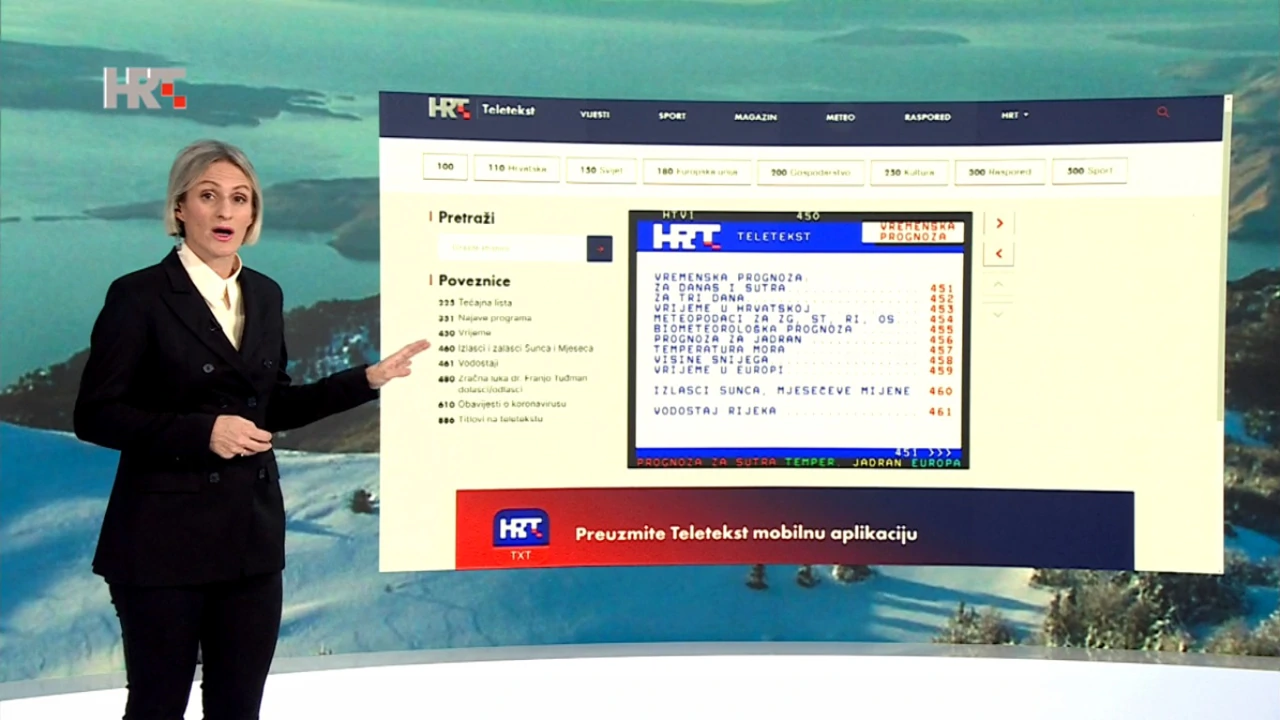 emisija "Vrijemremenska prognozae", Foto: HTV/HRT