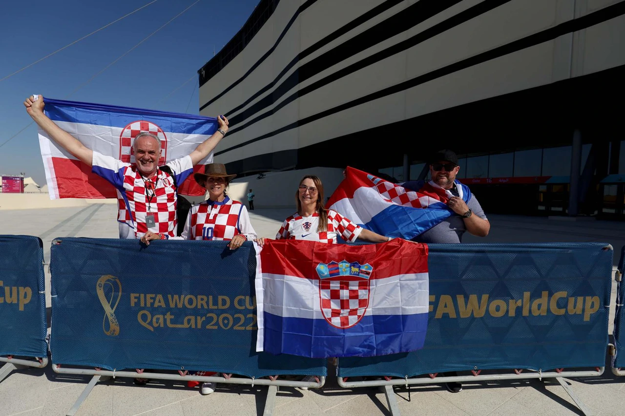 Hrvatski navijači u Al Khoru, Foto:  Igor Kralj /PIXSELL