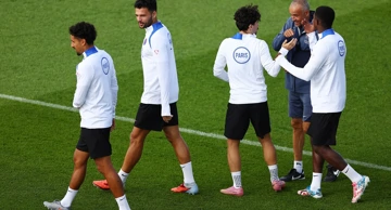 Luis Enrique i igrači PSG-a na treningu