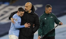 Pep Guardiola i Phil Foden , Foto: Phil Noble/REUTERS