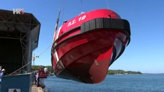 U pulskom Tehnomontu porinuta dva vatrogasna broda: HRT u utrobi , Foto: Regionalni dnevnik/HRT