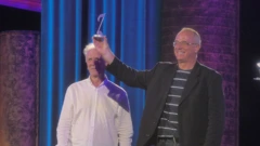 Proglašenje pobjednika - Nikša Sviličić, autor teksta najizvođenije pjesme s prošlogodišnjeg Festivala - "Ljube moja znaj" - Neno Belan & Fiumens, Foto: Edo Gracin/Radio Split