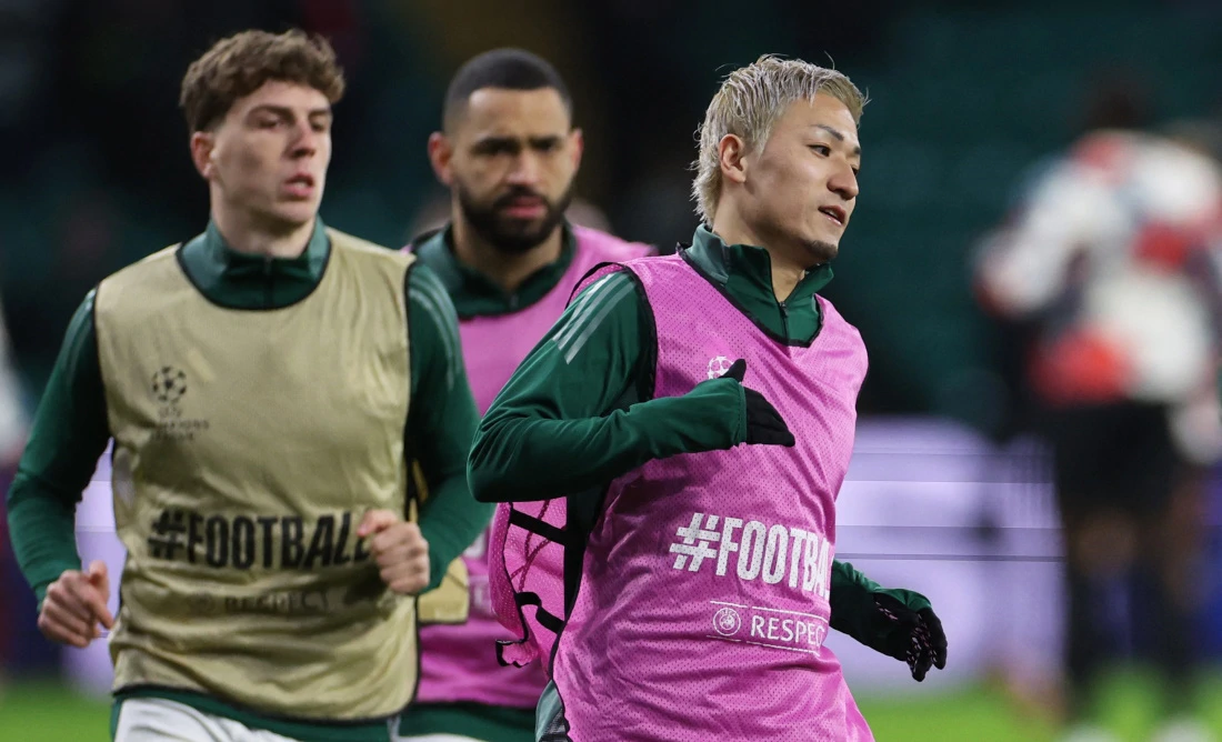 Zagrijavanje igrača Celtica uoči utakmice s Bayernom, Foto: Russell Cheyne/REUTERS