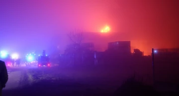 Firefighters battle blaze in the CIAK facility