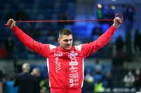 Zagrijavanje rukometaša uoči Francuske, Foto: Sanjin Strukic/PIXSELL