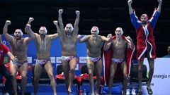 Slavlje hrvatskih vaterpolista