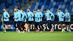 Trening nogometaša Dinama u Bratislavi