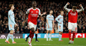  Arsenal - Brentford, Bukayo Saka i Martin Odegaard 