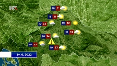 Vremenska prognoza, 30.6.2022., Foto: HTV/HRT
