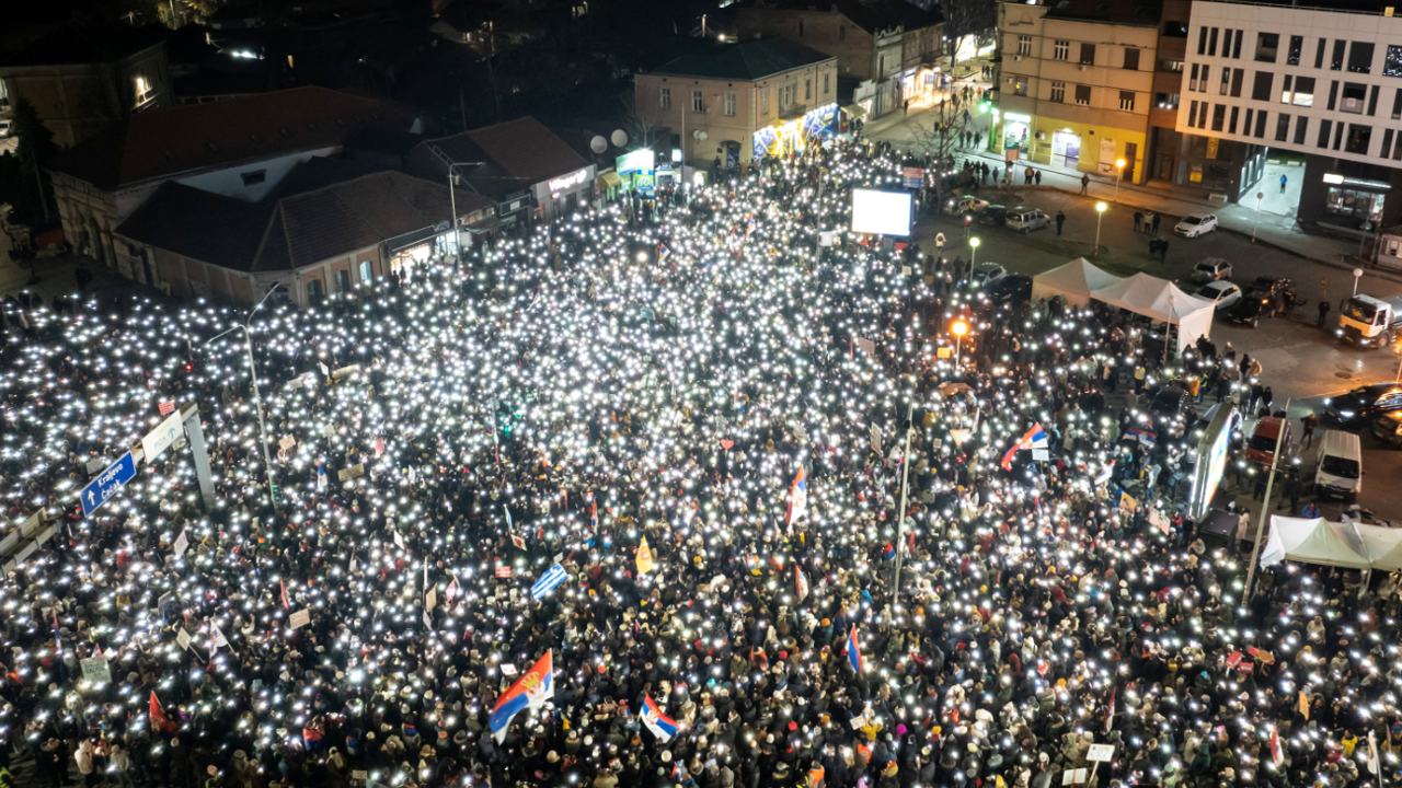 Prosvjed u Kragujevcu 15. veljače 2025. 