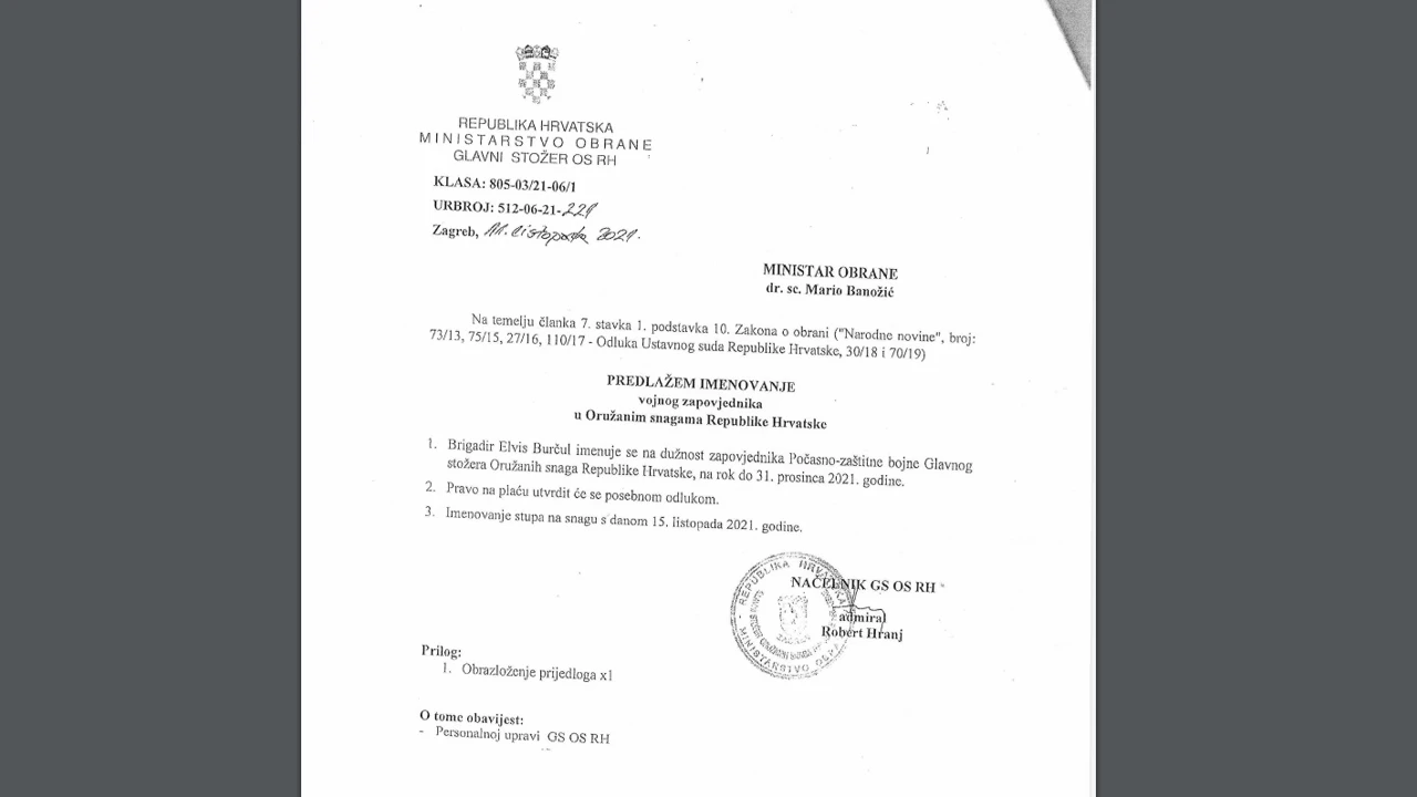 Ured predsjednika dostavio medijima prijedlog Hranja