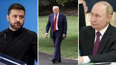 Volodimir Zelenski / Donald Trump / Vladimir Putin