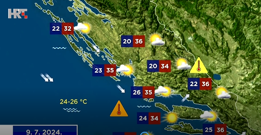 Vremenska prognoza, Foto: Dnevnik/HRT