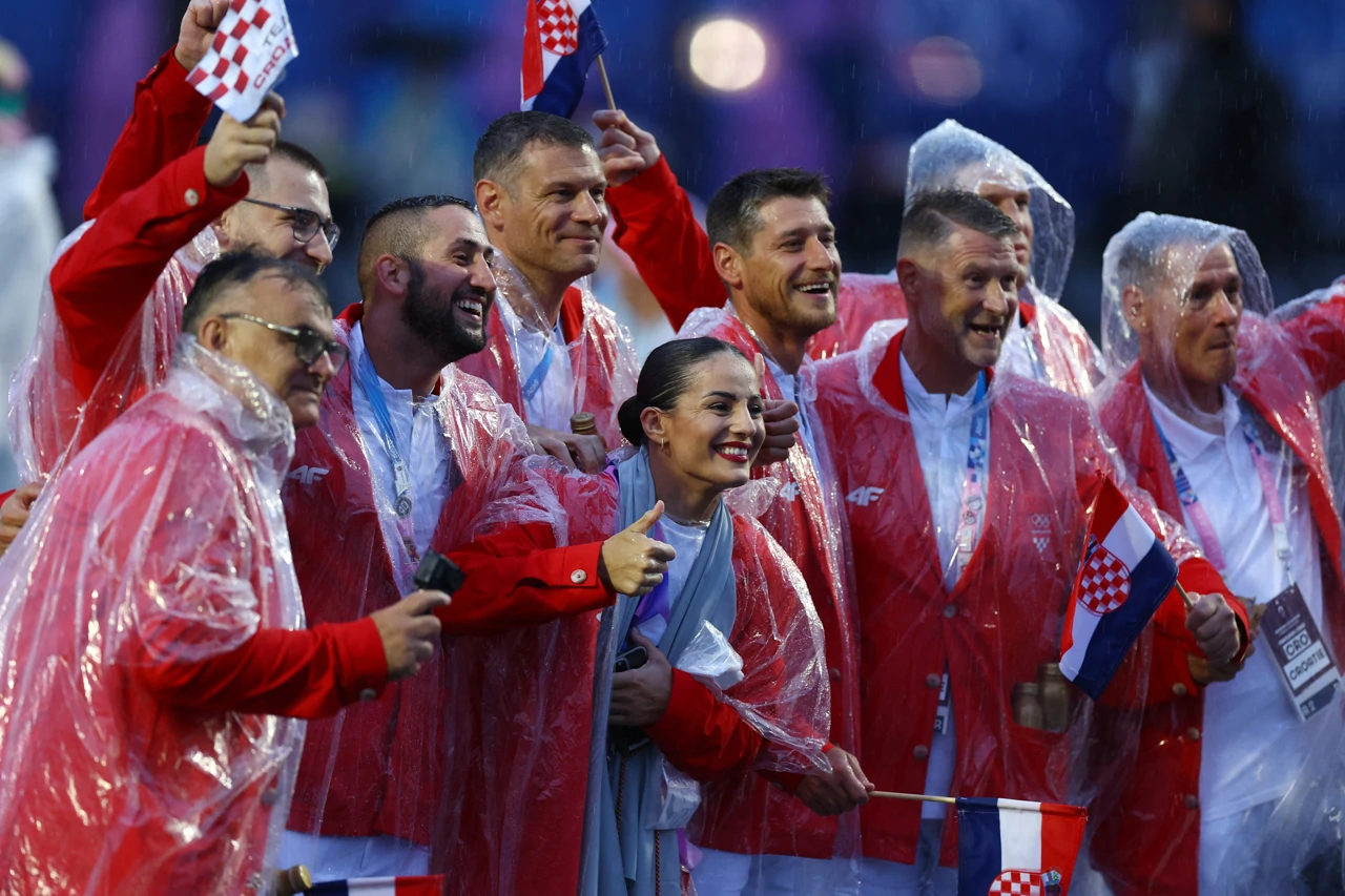 Hrvatska delegacija na svečanom otvaranju, Foto: Stephanie Lecocq/Pool via REUTERS
