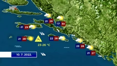Vremenska prognoza, Foto: HTV/HRT