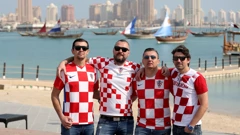 Navijači na plaži u Dohi