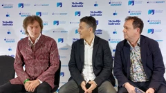 Tonči Huljić, Tomislav Mrduljaš i Neno Belan - umjetnički producent Melodija Jadrana 2023., Foto: Edo Gracin/Radio Split