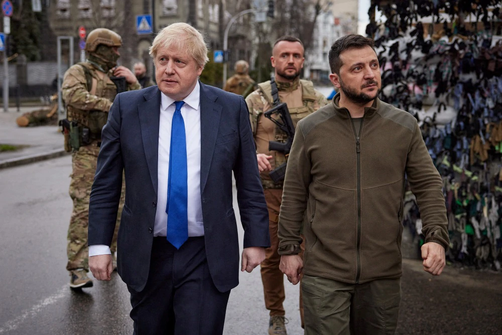 Cijeli europski projekt je meta za Rusiju, ustvrdio je Zelenski, kojem je u subotu u posjetu u Kijev došao Boris Johnson.