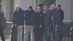 Navijači Dinama s predsjednikom Velimirom Zajecom