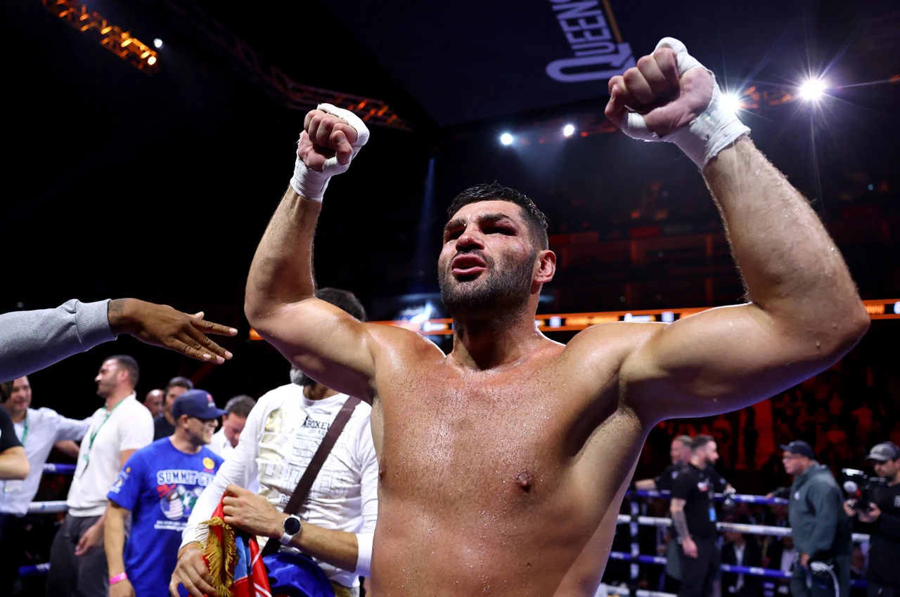 Filip Hrgović nakon nokauta i osvajanja svjetskog naslova!, Foto: Peter Cziborra/Action Images via Reuters