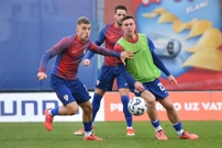 Zagrijavanje uoči utakmice U-21 reprezentacija Hrvatske i Grčke, Foto: Vjeran Zganec Rogulja/PIXSELL