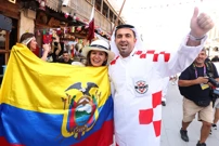 Hrvatski navijači u Dohi, Foto: Goran Stanzl/PIXSELL