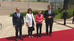 Predsjednica Europske komisije Ursula von der Leyen doputovala je u Zagreb, Foto: HTV/HRT