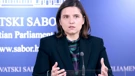 Jelena Miloš na konferenciji za medije
