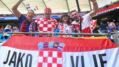 Hrvatski navijači na tribinama 