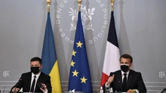 Francuski predsjednik Emmanuel Macron i ukrajinski predsjednik Volodimir Zelenski