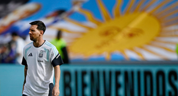 Lionel Messi na treningu