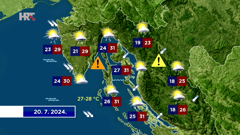 Vremenska prognoza, Foto: HTV/DHMZ