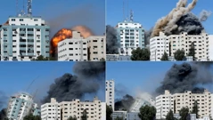 Srušena 12-katnica medijskih kuća, Foto:  Mohammed Salem /REUTERS