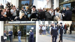 Policija legitimira prosvjednike koji su se okupili ispred KBC-a Zagreb