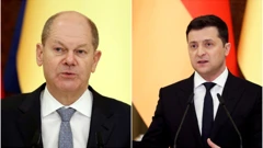 Olaf Scholz i Volodimir Zelenskij