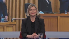 Sandra Benčić – predsjednica Kluba zastupnika stranke Možemo, Foto: HTV/HRT
