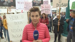 Prosvjed stanovnika Ilovika na Malom Lošinju, Foto: Regionalni dnevnik/HRT