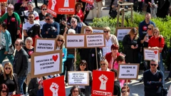 Prosvjedni skup u Splitu, Foto: Zvonimir Barisin /PIXSELL