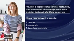 Novi pravilnik o napredovanju učitelja i nastavnika