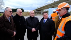Ministri Butković, Bačić i Medved obišli radove na autocesti Zagreb - Sisak 