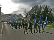 Mimohod zastava ratnih postrojbi iz Maslenice, Foto: Vladimir Šetka /Radio Zadar