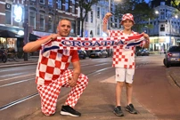 Hrvatski navijači u Rotterdamu, Foto: Ante Cizmic/CROPIX