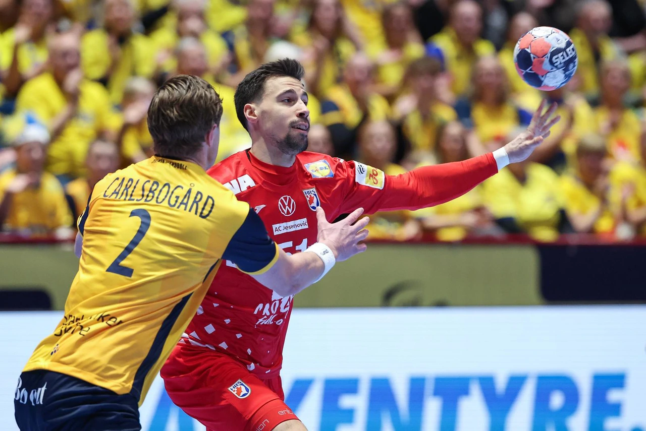 Švedska - Hrvatska. Ivan Martinović, Foto: Sanjin Strukic/PIXSELL