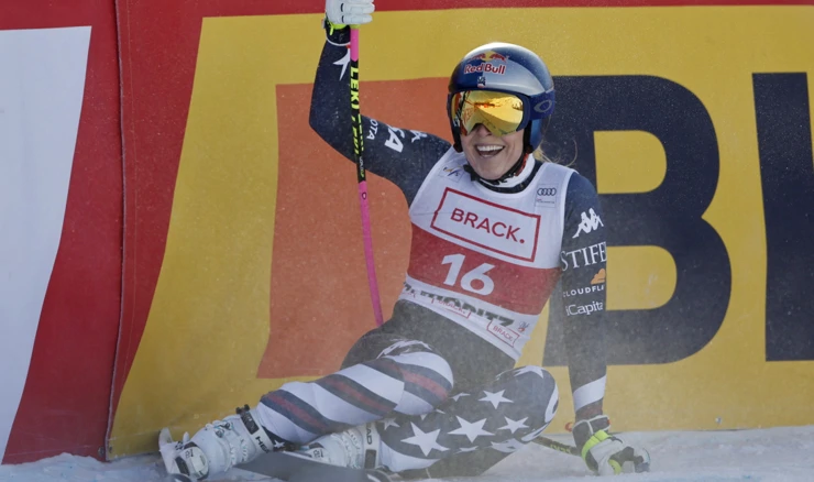 Linsdsey Vonn nakon spusta u St. Moritzu 
